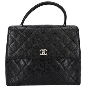 Chanel Women's Matelassé Handbag, Coco Mark, Turnlock, Top Handle, CHANEL A12...
